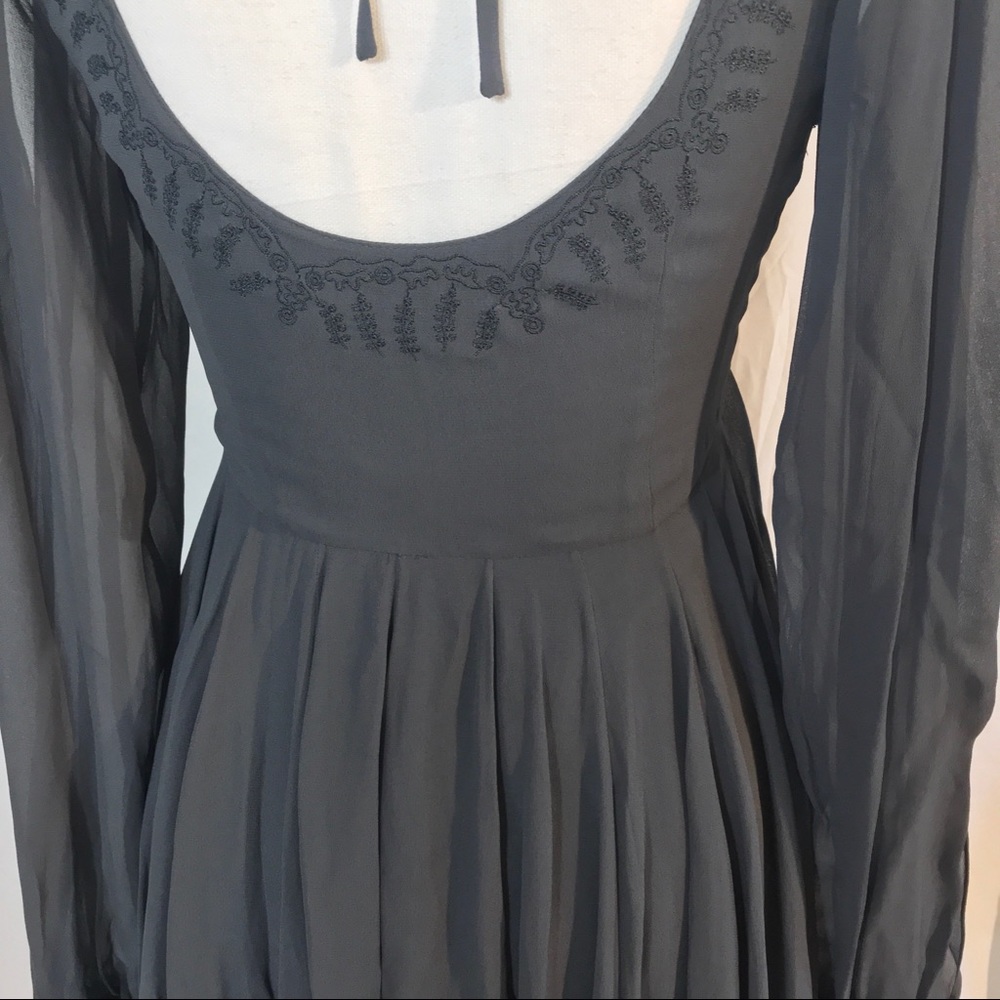 Free People Tatiana Beaded Swing Dress In Slate - Picture 8 of 8